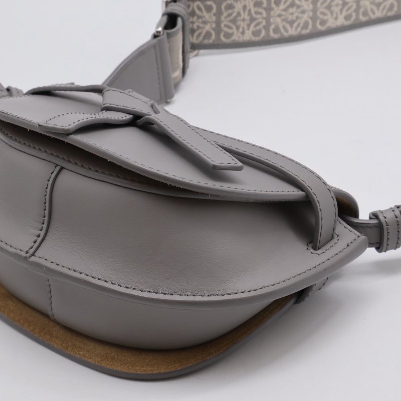 LOEWE Gate dual馬鞍包 - mini灰-7