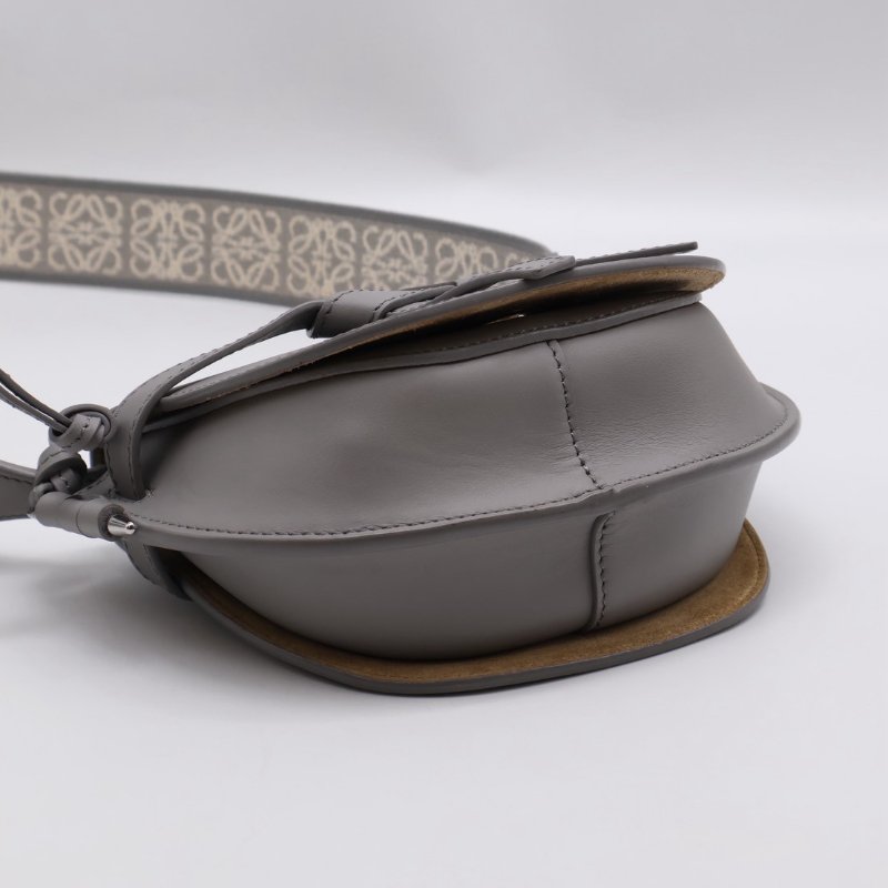 LOEWE Gate dual馬鞍包 - mini灰-9