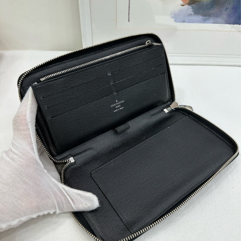 LV棋盤格長版皮夾 黑色Damier 經典款-4