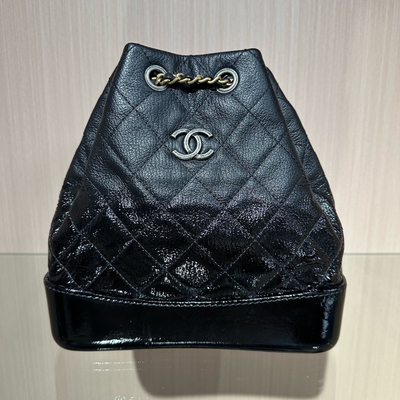 CHANEL香奈兒 鴛鴦鏈條 菱格牛皮 背包雙肩包 小號 漸變色-0