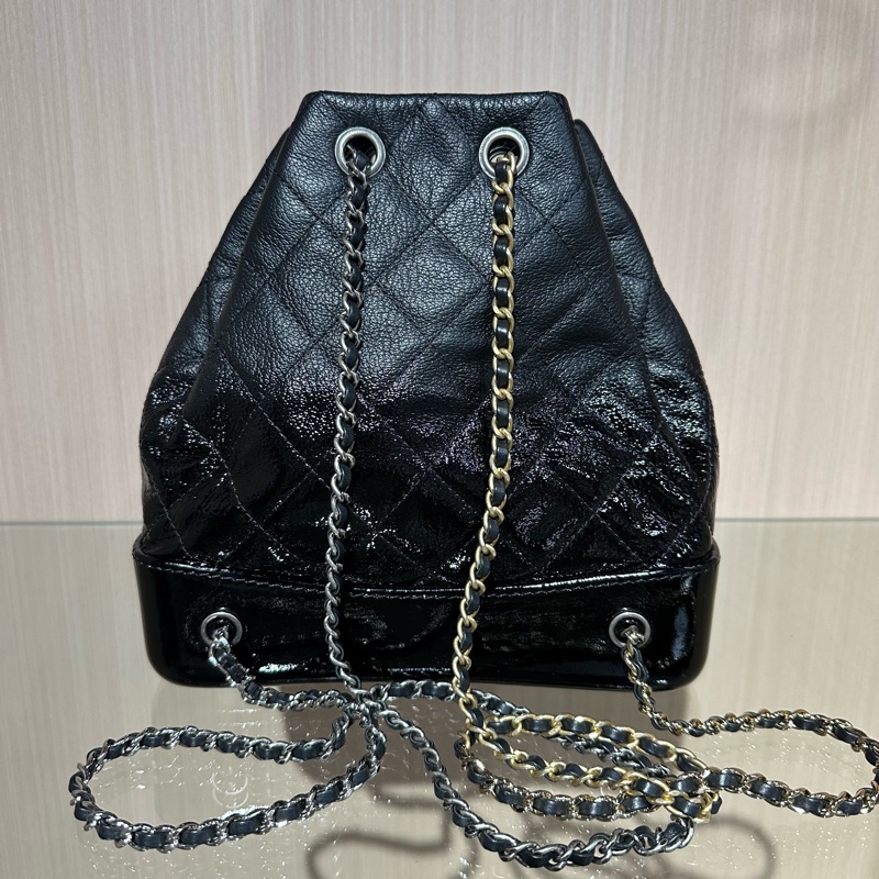 CHANEL香奈兒 鴛鴦鏈條 菱格牛皮 背包雙肩包 小號 漸變色-3