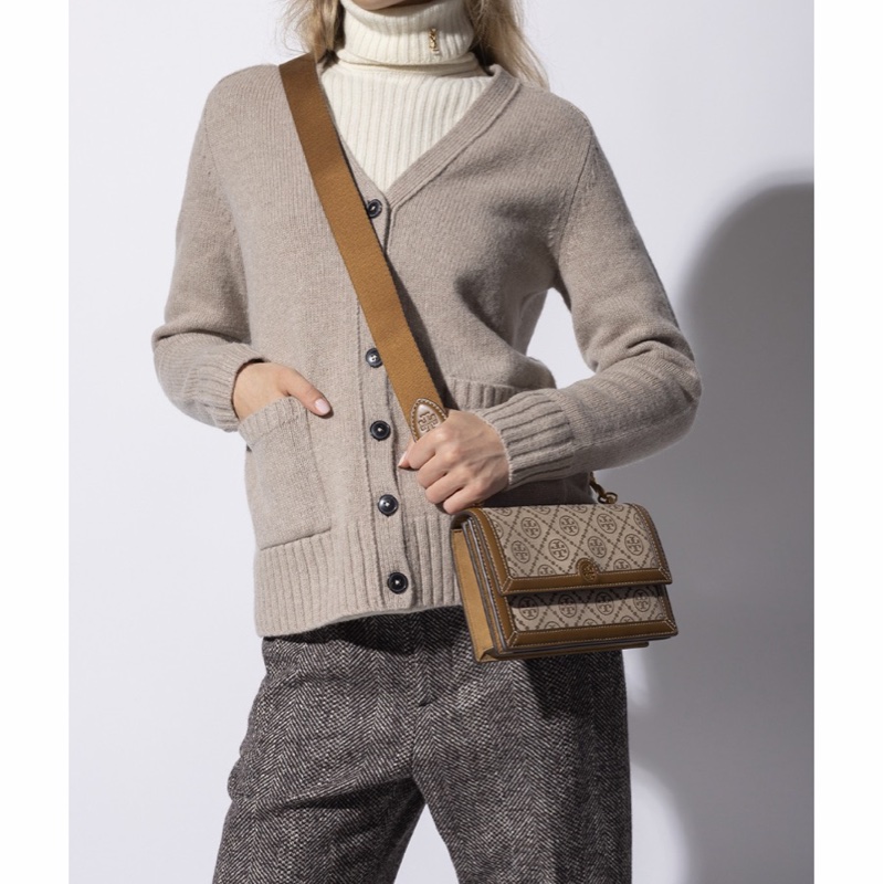 Tory Burch 女士 徽標貼花單肩包均碼碼尺寸:長22.5cm,高13.5cm-4