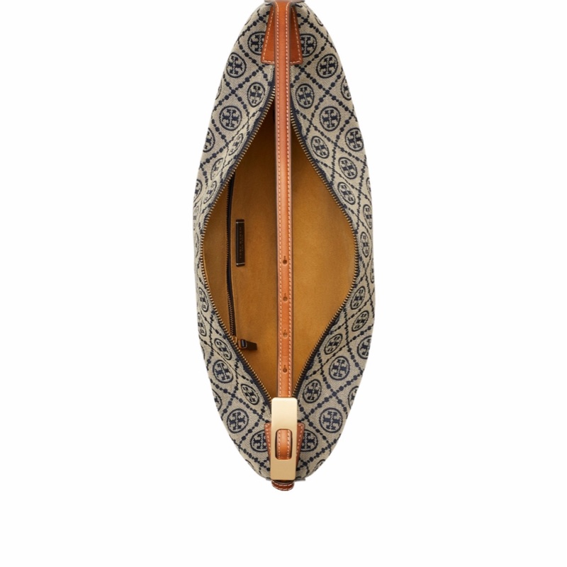 Tory Burch 女士 T Monogram 新月包均碼碼49.5cm*35.5cm-2