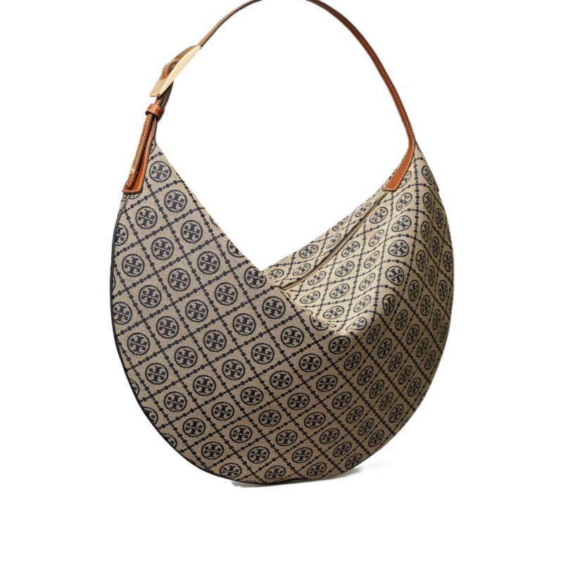 Tory Burch 女士 T Monogram 新月包均碼碼49.5cm*35.5cm-3