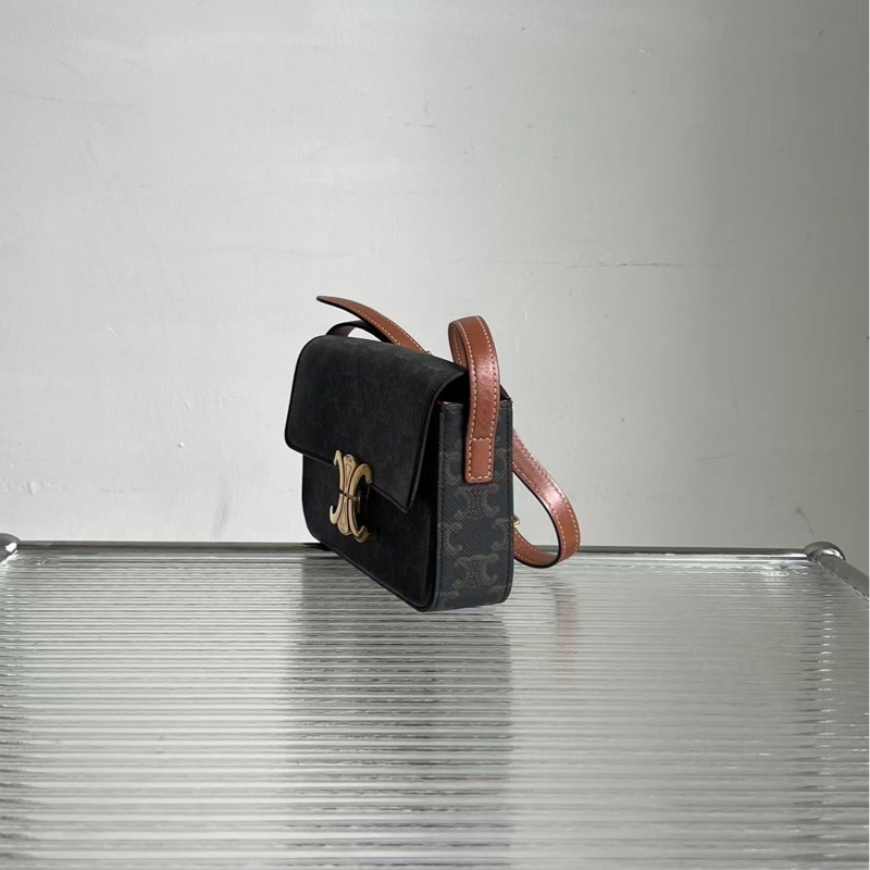 CELINE / 賽琳凱旋門老花腋下包,經典Triomphe系列 牛皮材質,尺寸:20*12*4cm-3