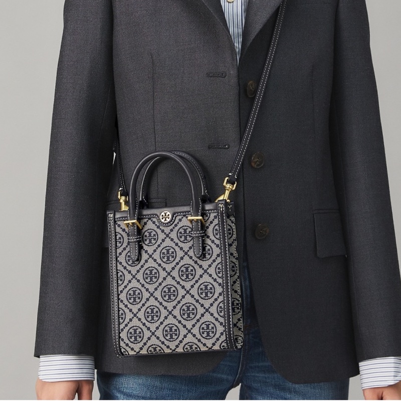 Tory Burch 女士 迷你 T 字母組合托特包均碼碼常規、16cm*6.5cm*18.5cm-4