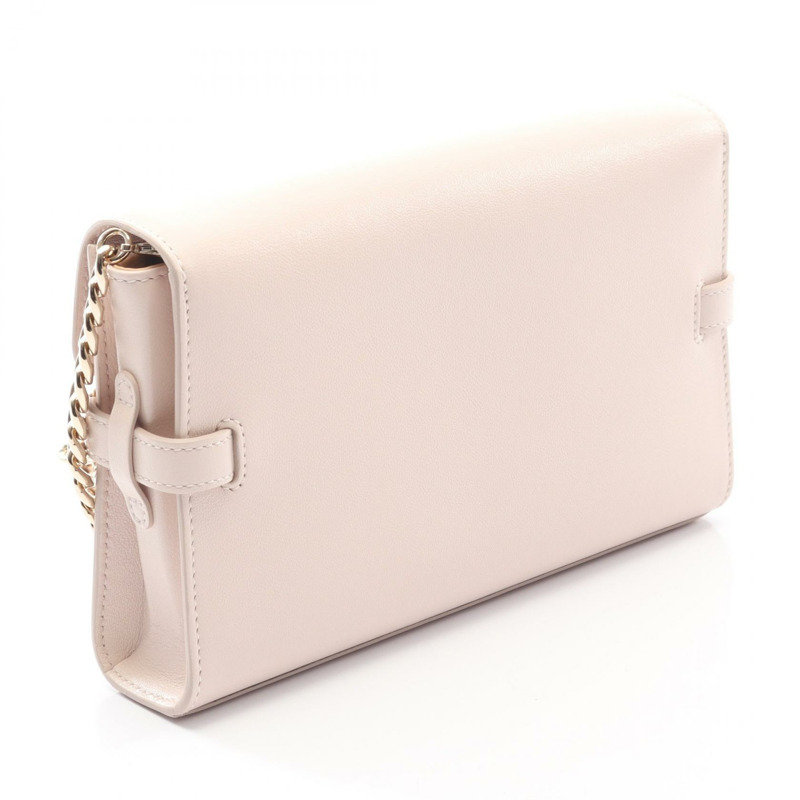 Delvaux Tempet Pochette 鏈條斜挎包 粉紅色皮革 二手 女士-1