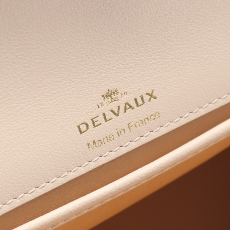 Delvaux Tempet Pochette 鏈條斜挎包 粉紅色皮革 二手 女士-3