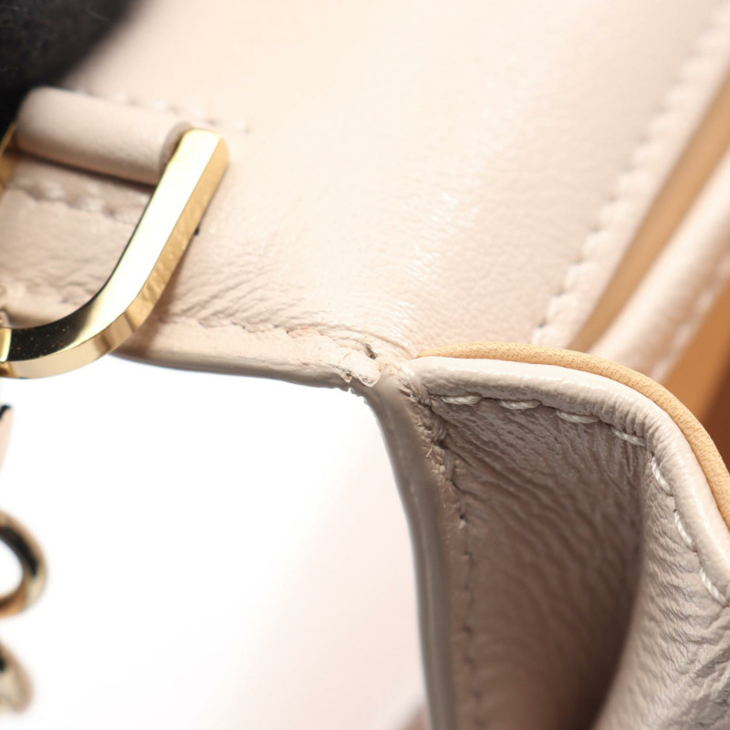 Delvaux Tempet Pochette 鏈條斜挎包 粉紅色皮革 二手 女士-6