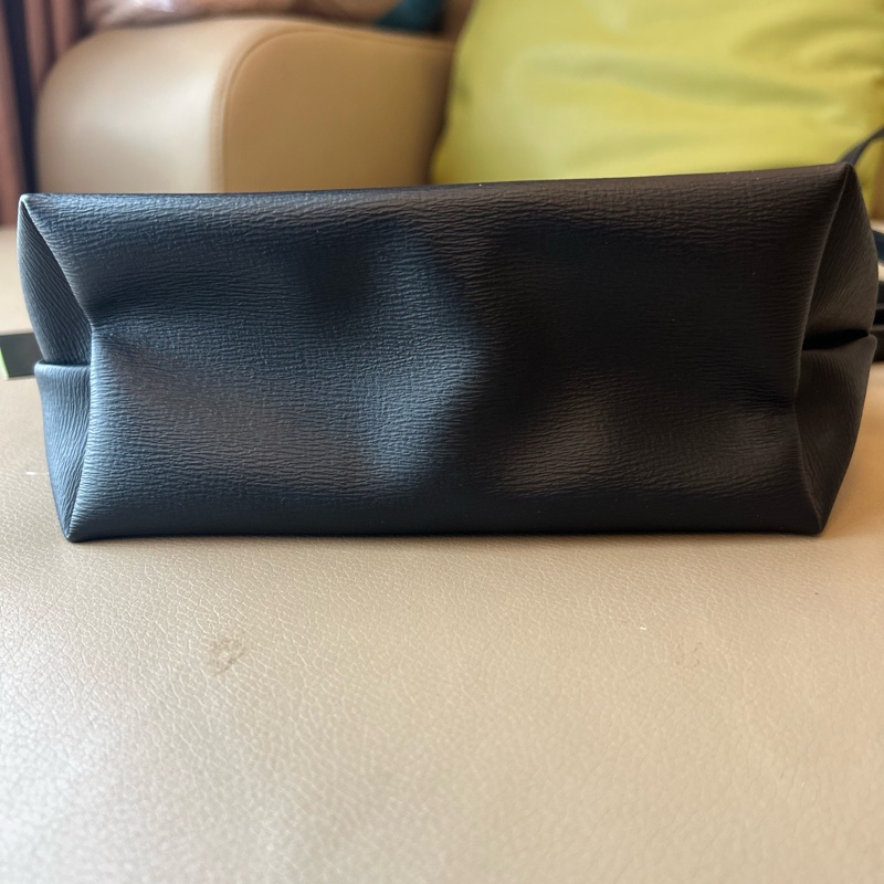 Longchamp 黑色真皮肩背包-5