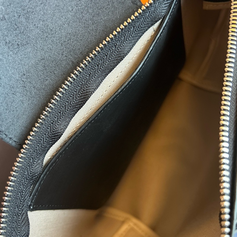 Longchamp 黑色真皮肩背包-8