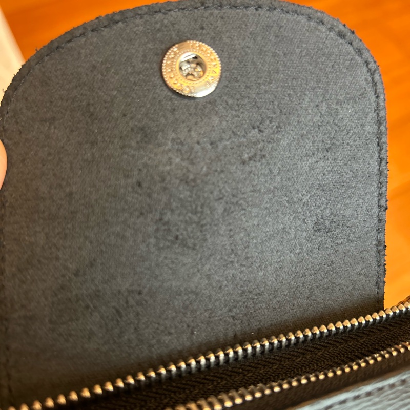 Longchamp 黑色真皮肩背包-12