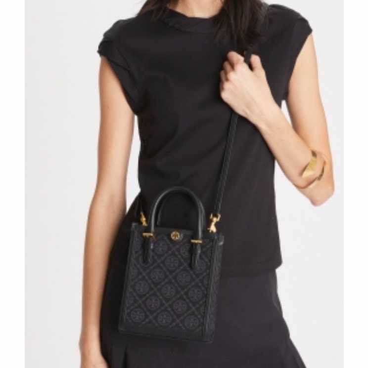 Tory Burch 女士 迷你 T 字母組合單肩包均碼碼MINI、16cm*6.5cm*18.5cm-4