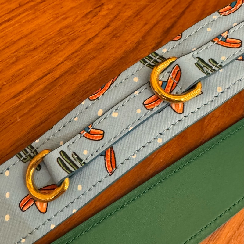 prada淡藍牛仔帽圖案背帶 超好看🤩-4