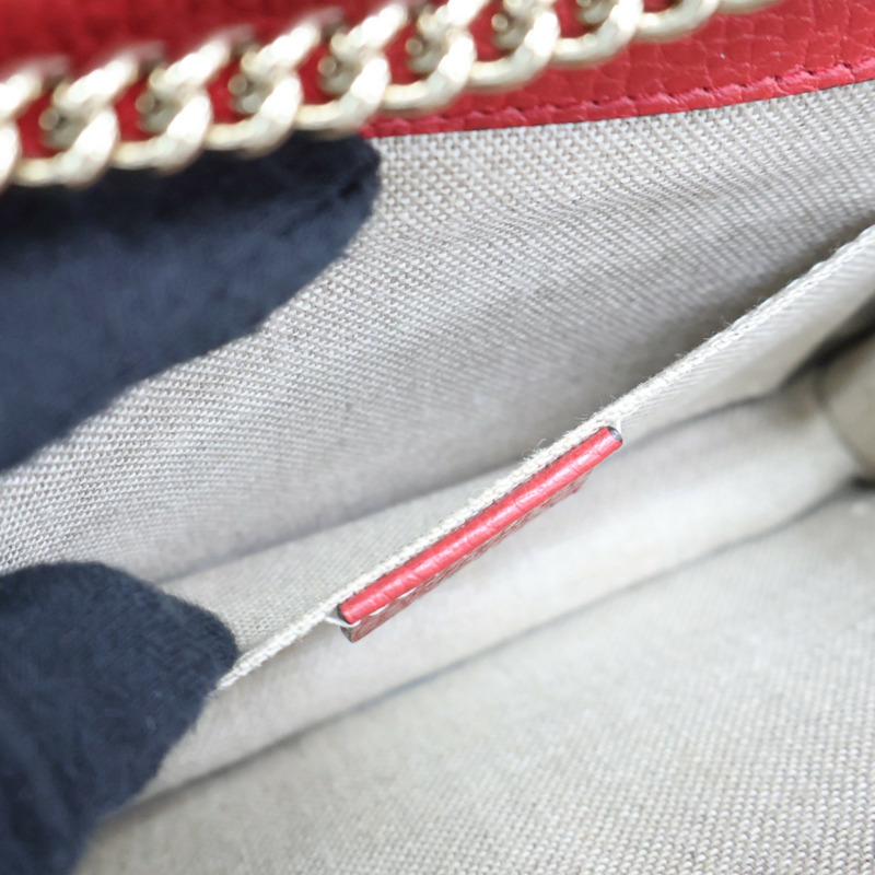 紅色牛皮 Interlocking 肩背包 510304【GUCCI 古馳】 510304-5