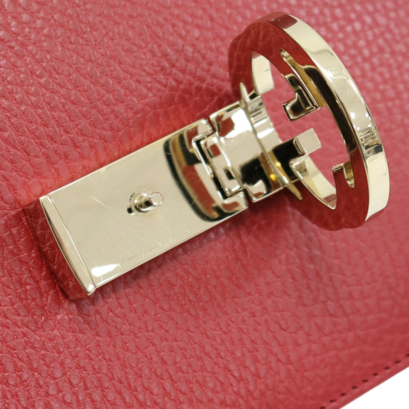 紅色牛皮 Interlocking 肩背包 510304【GUCCI 古馳】 510304-16