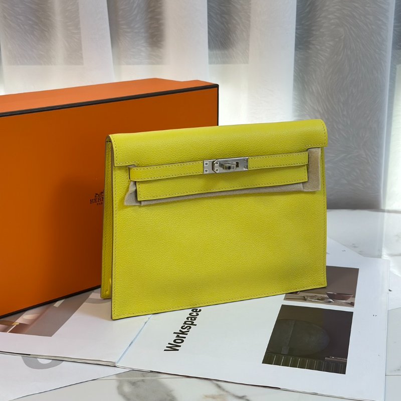 HERMES Kelly danse ll - 檸檬黃銀 Z-2