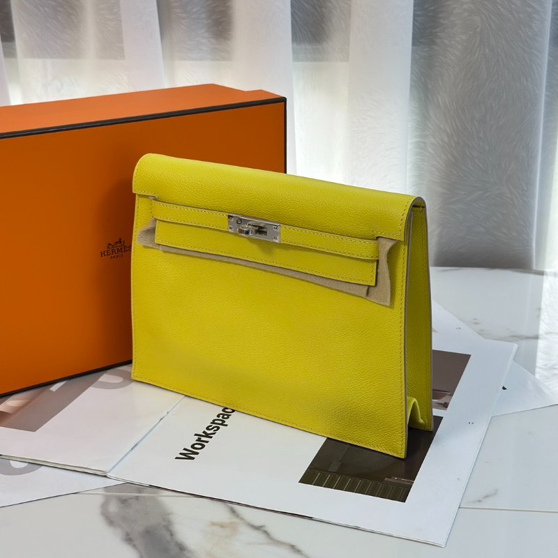 HERMES Kelly danse ll - 檸檬黃銀 Z-3