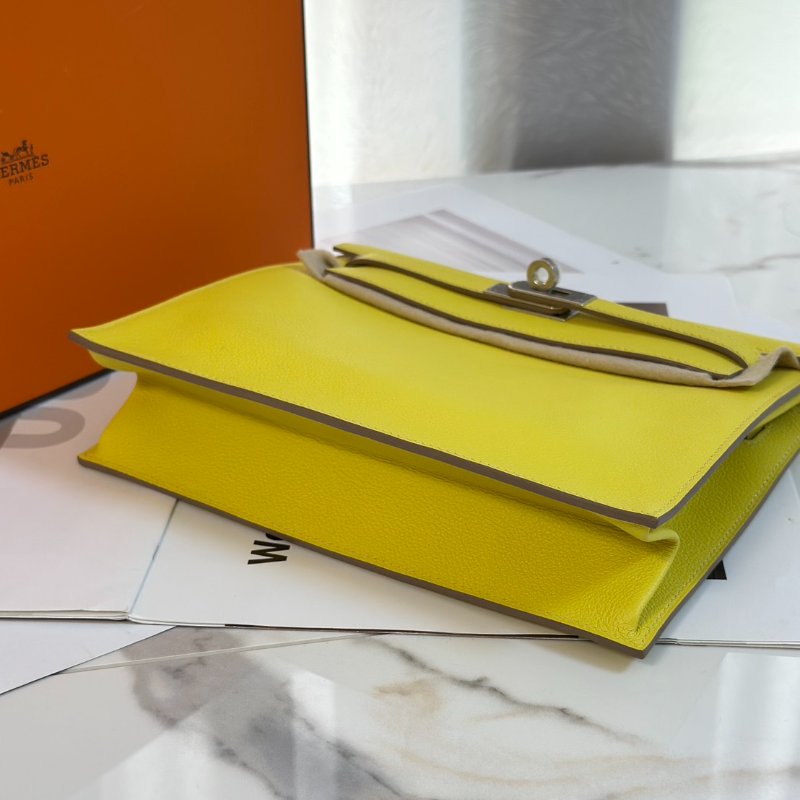 HERMES Kelly danse ll - 檸檬黃銀 Z-5