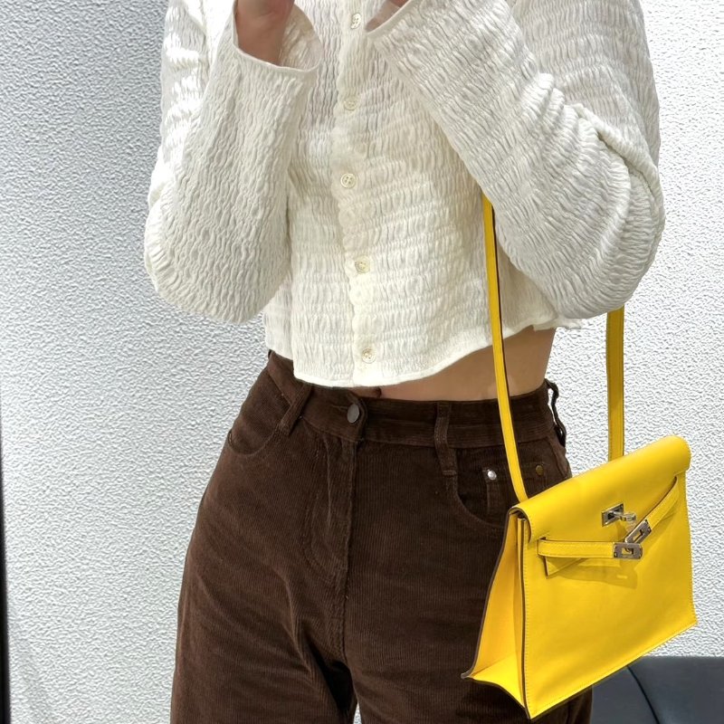 HERMES Kelly danse ll - 檸檬黃銀 Z-9