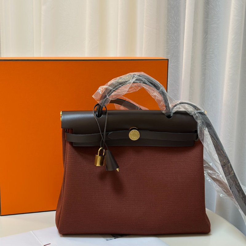 HERMES Herbag zip 31 - 愛馬仕紅 / 烏木金 Z-0