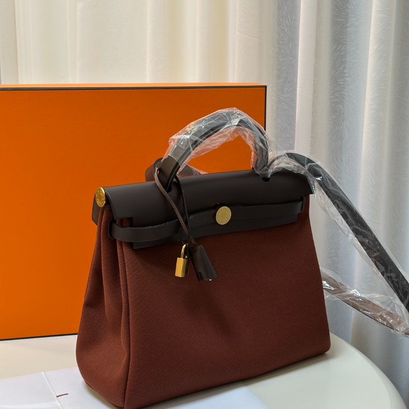 HERMES Herbag zip 31 - 愛馬仕紅 / 烏木金 Z-2