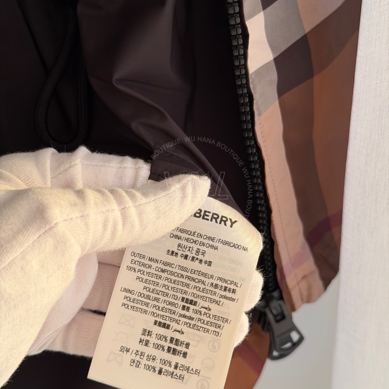 二手特別降價🖤Burberry格紋連帽外套/Burberry連帽風衣夾克/Burberry防風外套/Burberry收腰外套/Burberry外套（深棕/8049804）🖤無花果精品-9