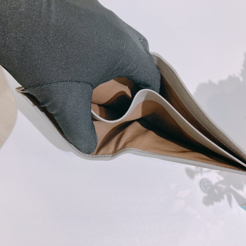 TK1933 Bottega Veneta 寶緹嘉兩摺經典格仔銀包Intrecciato Wallet Grey Calfskin-12