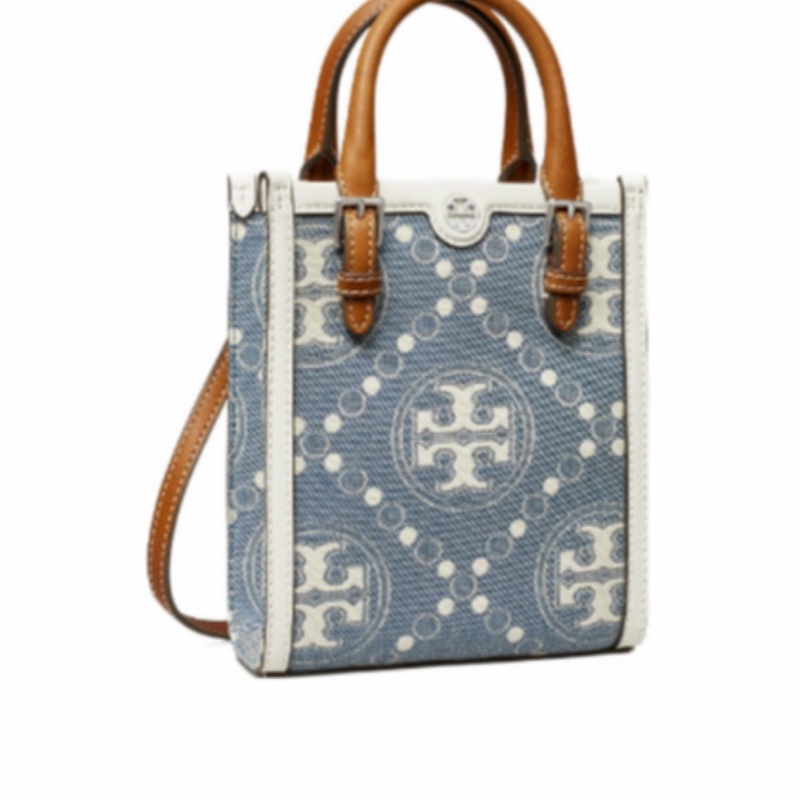 Tory Burch 女士 T MONOGRAM 迷你托特斜挎包均碼碼16cm*6.5cm*18.5cm-0
