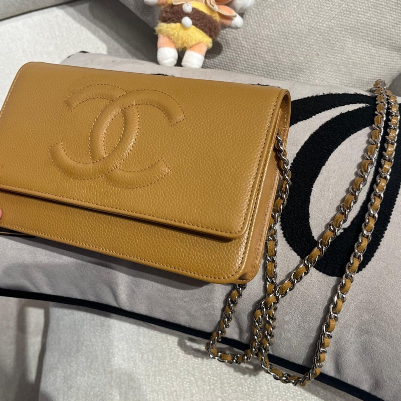 Chanel wallet on chain 荔枝牛皮-5