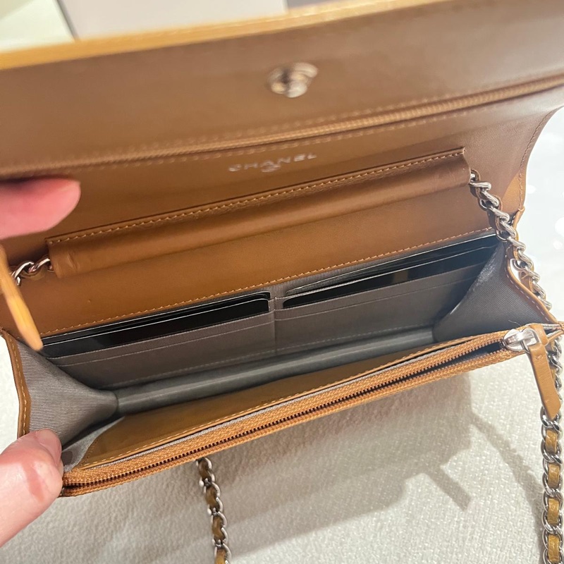 Chanel wallet on chain 荔枝牛皮-8