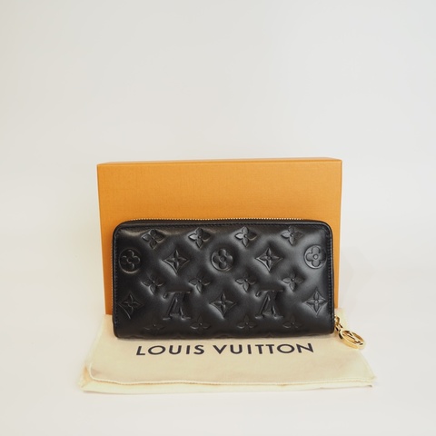 Louis Vuitton 小羊皮老花壓紋長夾