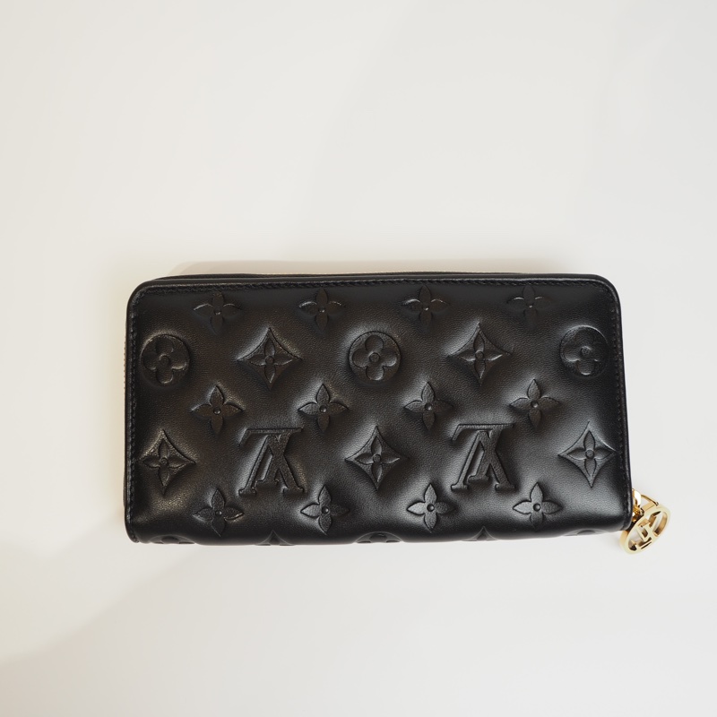 Louis Vuitton 小羊皮老花壓紋長夾-8