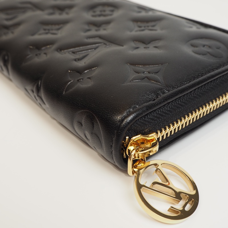 Louis Vuitton 小羊皮老花壓紋長夾-16