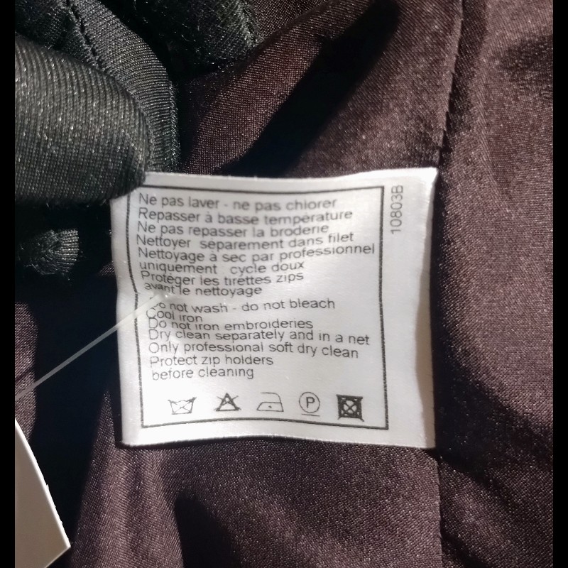 Chanel 深咖毛呢雙口袋繡亮片外套-27