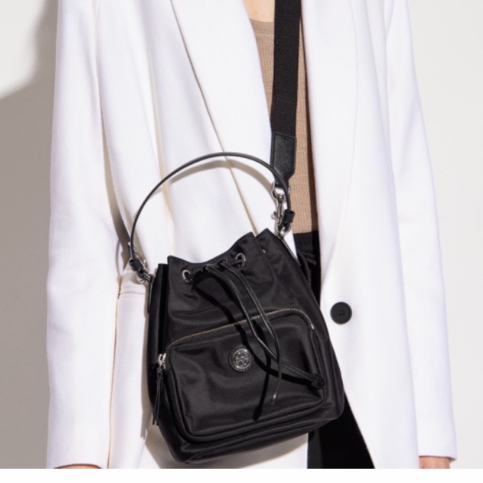 Tory Burch 女士 VIRGINIA 抽繩單肩包均碼碼17.5cm*12cm*22.5cm-2