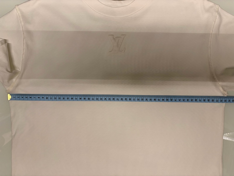 LV/路易威登/LOUIS VUITTON/95新浮雕LOGO白色XS短袖T恤-1