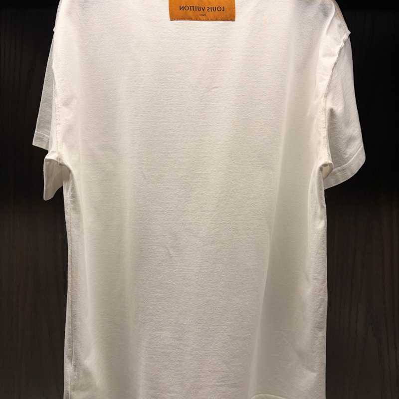 LV/路易威登/LOUIS VUITTON/95新浮雕LOGO白色XS短袖T恤-8