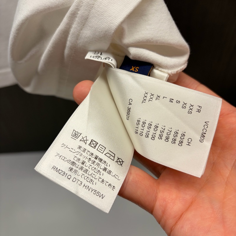 LV/路易威登/LOUIS VUITTON/95新浮雕LOGO白色XS短袖T恤-10