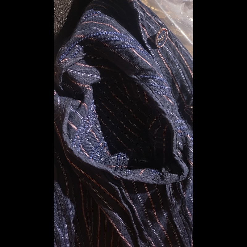 Chanel 藍色布繡直線條外套-18