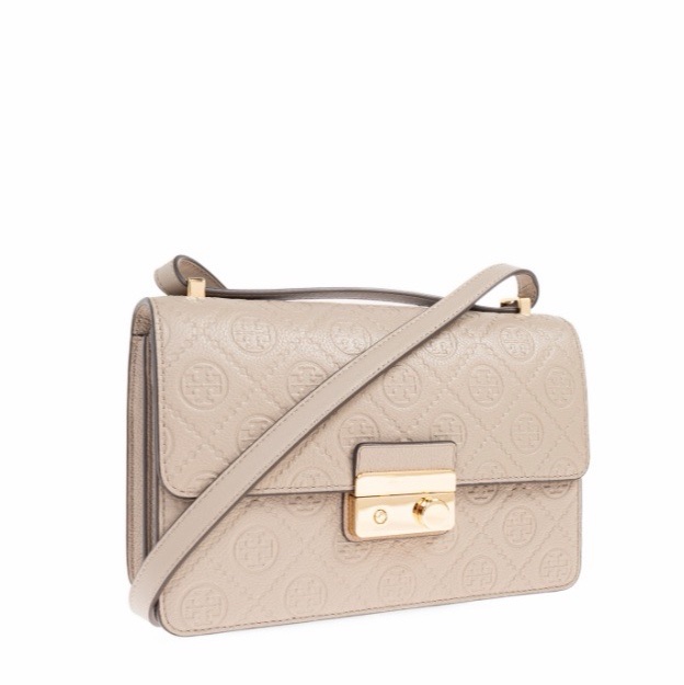 Tory Burch 女士 T Monogram Pebble 單肩包均碼碼23cm*9cm*15.6cm-1