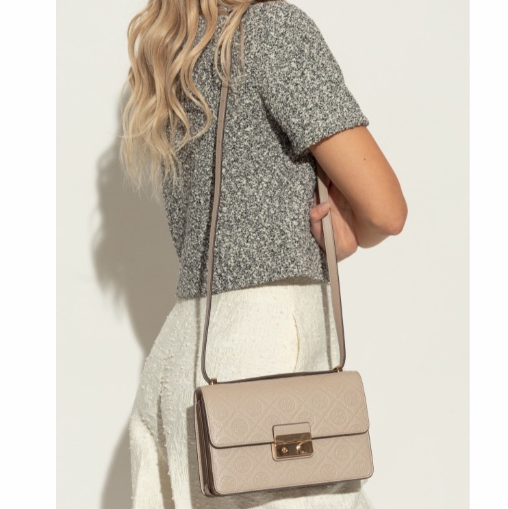 Tory Burch 女士 T Monogram Pebble 單肩包均碼碼23cm*9cm*15.6cm-4
