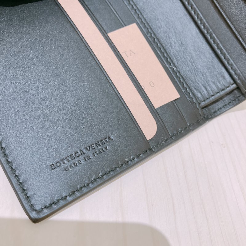 TK1932 葆蝶家 男士 黑色編織 錢包 Bottega Veneta Small Intrecciato Wallet Black Calfskin-5