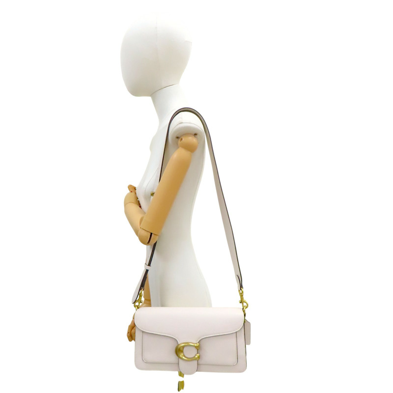 白色 牛皮 Tabby 26CM 肩背包【COACH 寇馳】 CH857-8