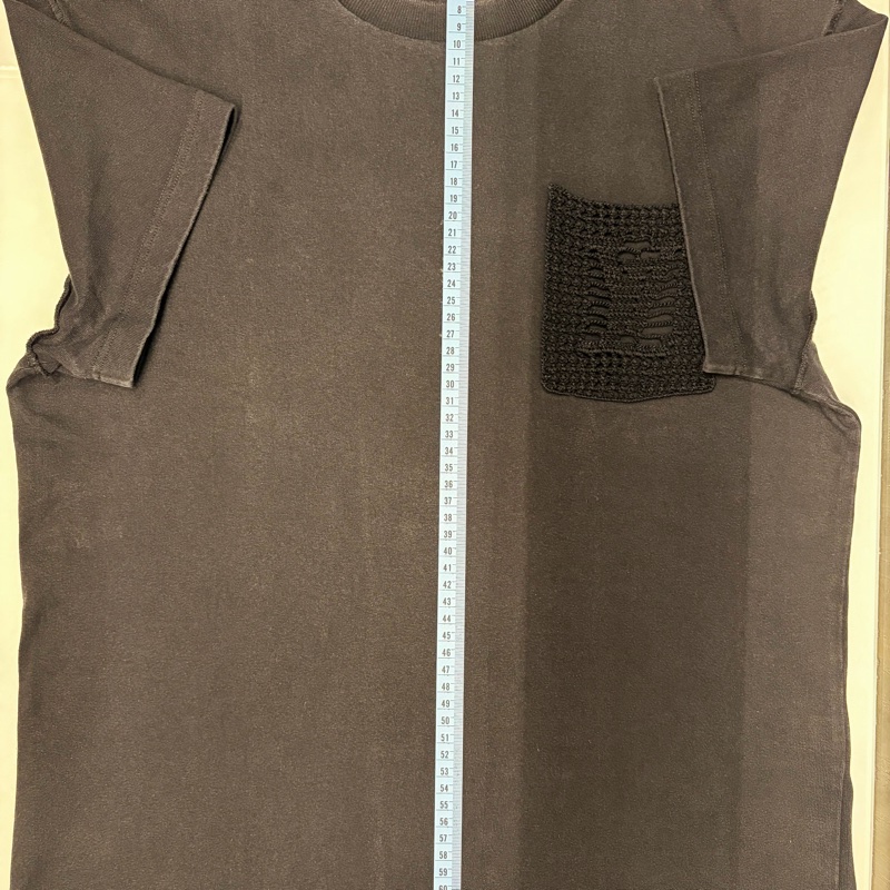 LV/路易威登/LOUIS VUITTON/8成新黑色口袋網格短袖T恤-2