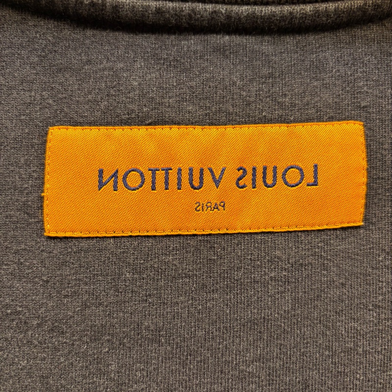 LV/路易威登/LOUIS VUITTON/8成新黑色口袋網格短袖T恤-6
