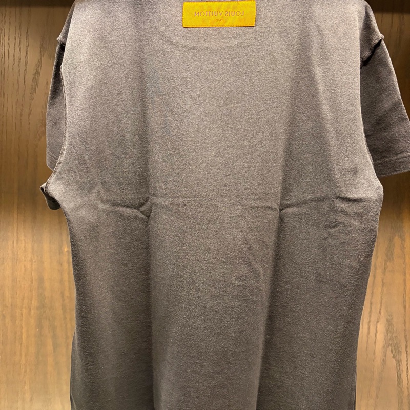 LV/路易威登/LOUIS VUITTON/8成新黑色口袋網格短袖T恤-8