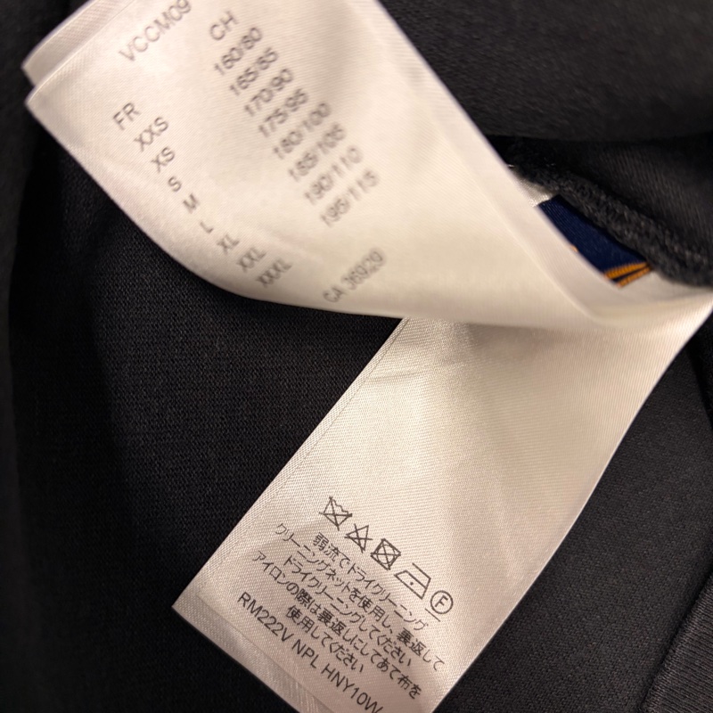 LV/路易威登/LOUIS VUITTON/8成新黑色口袋網格短袖T恤-10