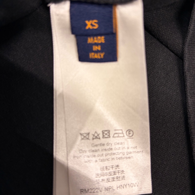 LV/路易威登/LOUIS VUITTON/8成新黑色口袋網格短袖T恤-11