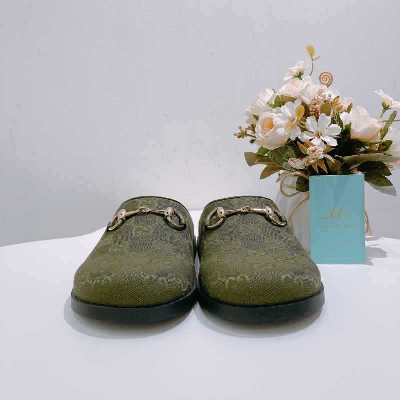 TW4690 Gucci 古馳懶人鞋 Women's Mule With Horsebit Canvas-1
